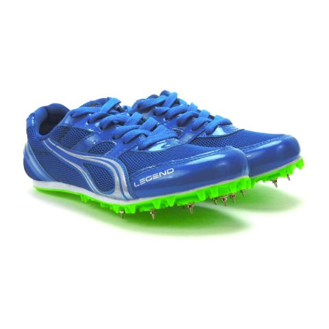 Niebieskie buty lekkoatletyczne z kolcami do biegów i skoków na bieżni Legend