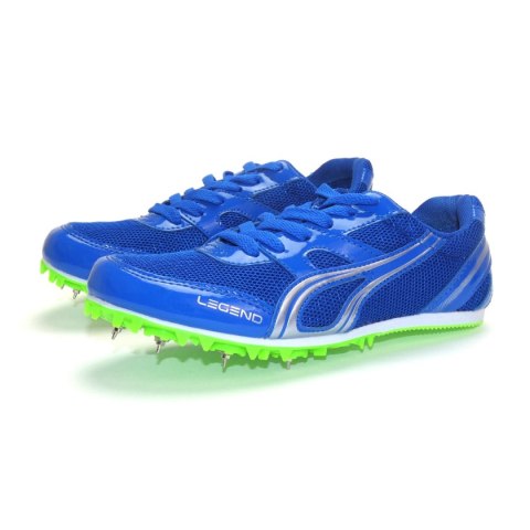 Niebieskie buty lekkoatletyczne z kolcami do biegów i skoków na bieżni Legend Niebieskie buty lekkoatletyczne z kolcami do biegów i skoków na bieżni Legend