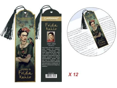 Kpl. 12 zakładek do książki - F. Kahlo (CARMANI) Kpl. 12 zakładek do książki - F. Kahlo (CARMANI)