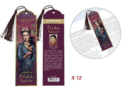 Kpl. 12 zakładek do książki - F. Kahlo (CARMANI) Kpl. 12 zakładek do książki - F. Kahlo (CARMANI)