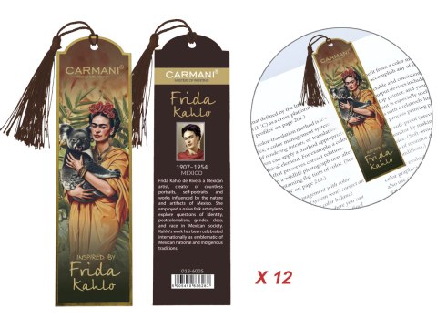 Kpl. 12 zakładek do książki - F. Kahlo (CARMANI) Kpl. 12 zakładek do książki - F. Kahlo (CARMANI)
