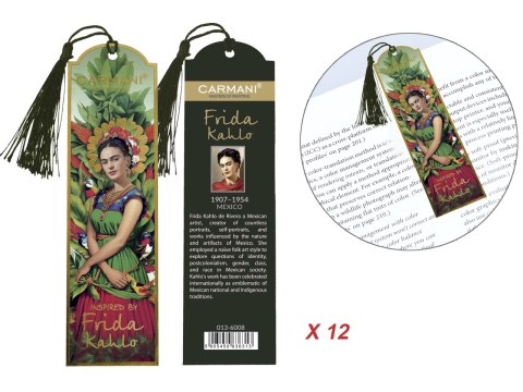 Kpl. 12 zakładek do książki - F. Kahlo (CARMANI) Kpl. 12 zakładek do książki - F. Kahlo (CARMANI)
