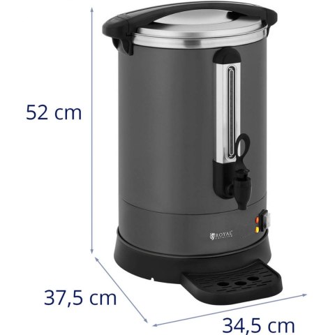 Zaparzacz do kawy herbaty z kranem i tacką ociekową 14 l 1400 W szary Zaparzacz do kawy herbaty z kranem i tacką ociekową 14 l 1400 W szary