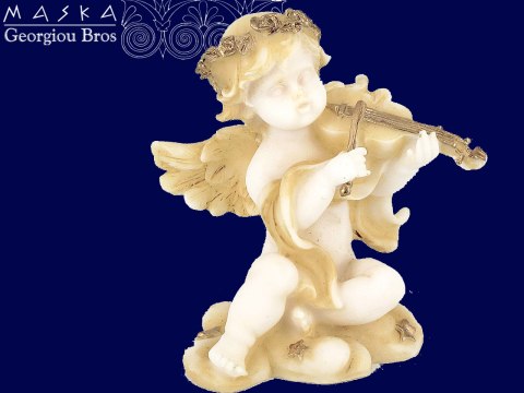 Aniołek grający na skrzypcach -alabaster grecki Aniołek grający na skrzypcach -alabaster grecki