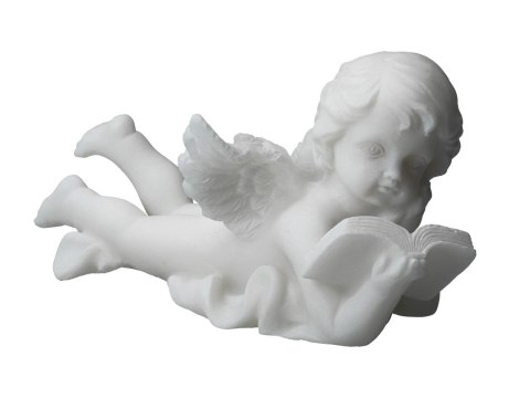Aniołek leżący czytający książkę - alabaster grecki Aniołek leżący czytający książkę - alabaster grecki
