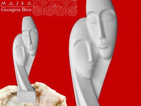 Figura -maski -alabaster grecki Figura -maski -alabaster grecki
