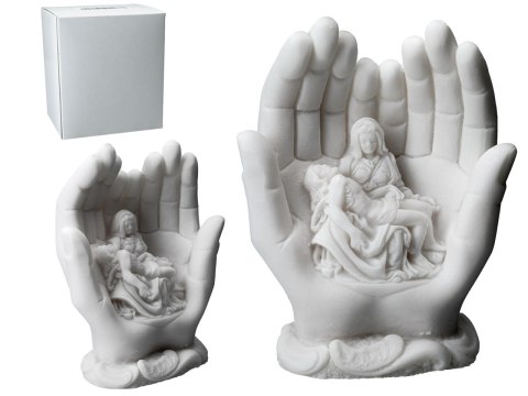 Pieta w dłoniach -alabaster grecki Pieta w dłoniach -alabaster grecki