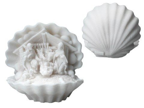 Stajenka w muszli -alabaster grecki Stajenka w muszli -alabaster grecki