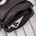 Torebka damska listonoszka skórzana z etui na klucze i drobiazgi brązowa Paolo Peruzzi E-34-BR