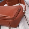 Torebka damska listonoszka skórzana z etui na klucze i drobiazgi koniakowa Paolo Peruzzi E-34-CG