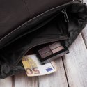 Torebka damska mała listonoszka skórzana na ramię brązowa Paolo Peruzzi E-35-BR