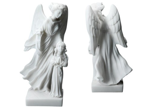 Anioł Stróż z dzieckiem -alabaster grecki Anioł Stróż z dzieckiem -alabaster grecki