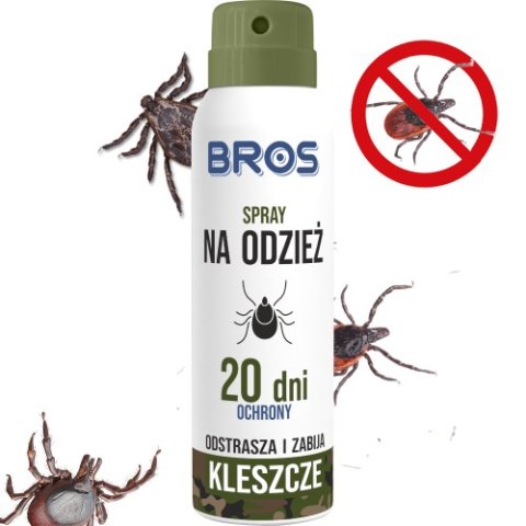 BROS - spray na odzież - odstrasza i zabija kleszcze 90ml BROS - spray na odzież - odstrasza i zabija kleszcze 90ml