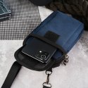 Granatowa saszetka męska na ramię z cordury SP-03-DB