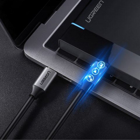 Kabel przewód USB-C 3.1 - USB-C 3.1 1.5m - szary