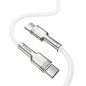 Kabel przewód USB-C - USB-C Series Metal Data PD QC SCP 100W 5A 1m - biały