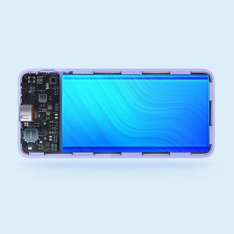 Powerbank 10000mAh Airpow Fast Charge 20W - fioletowy Powerbank 10000mAh Airpow Fast Charge 20W - fioletowy