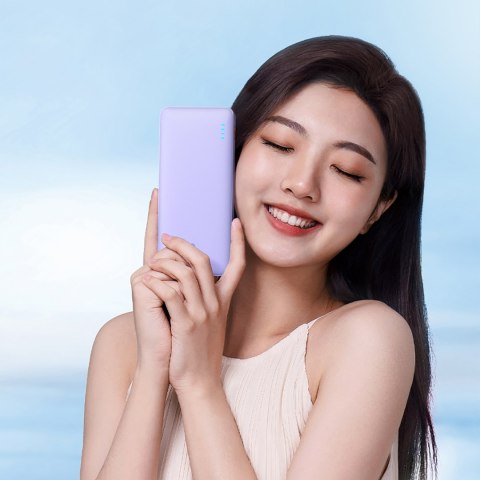 Powerbank 10000mAh Airpow Fast Charge 20W - fioletowy Powerbank 10000mAh Airpow Fast Charge 20W - fioletowy