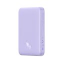 Powerbank magnetyczny indukcyjny 10000mAh 20W + kabel USB-C - fioletowy