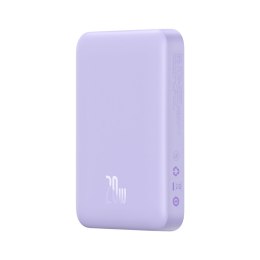 Powerbank magnetyczny indukcyjny 10000mAh 20W + kabel USB-C - fioletowy
