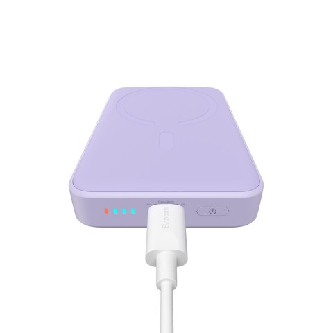 Powerbank magnetyczny indukcyjny 10000mAh 20W + kabel USB-C - fioletowy Powerbank magnetyczny indukcyjny 10000mAh 20W + kabel USB-C - fioletowy
