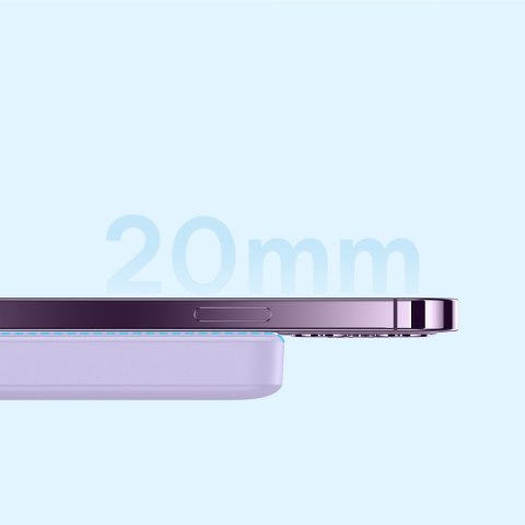 Powerbank magnetyczny indukcyjny 10000mAh 20W + kabel USB-C - fioletowy Powerbank magnetyczny indukcyjny 10000mAh 20W + kabel USB-C - fioletowy