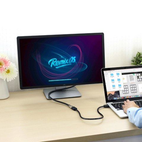 Przedłużacz kabla przewodu HDMI 2.0 4K 3m - czarny Przedłużacz kabla przewodu HDMI 2.0 4K 3m - czarny