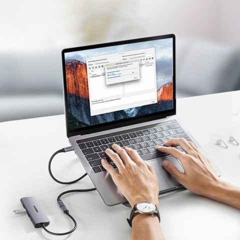 Przedłużacz kabla przewodu USB-C PD QC 100W 5A 10Gbps 0.5m - szary Przedłużacz kabla przewodu USB-C PD QC 100W 5A 10Gbps 0.5m - szary