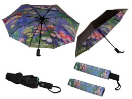 Parasol automat, składany - C. Monet, Lilie wodne (pod spodem) (CARMANI)
