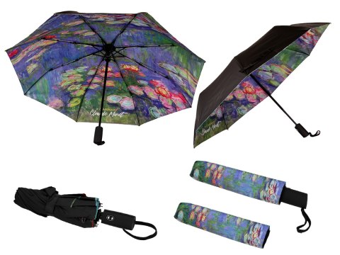 Parasol automat, składany - C. Monet, Lilie wodne (pod spodem) (CARMANI) Parasol automat, składany - C. Monet, Lilie wodne (pod spodem) (CARMANI)