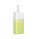 Powerbank Popsicle 5200mAh 20W z kablem Lightning 60W/20V/3A/30cm - biało-zielony