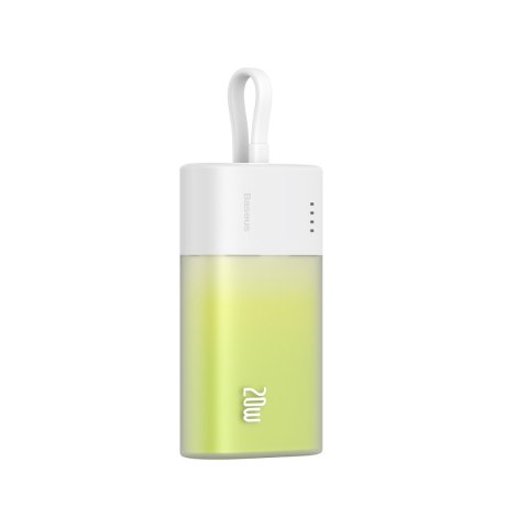Powerbank Popsicle 5200mAh 20W z kablem Lightning 60W/20V/3A/30cm - biało-zielony Powerbank Popsicle 5200mAh 20W z kablem Lightning 60W/20V/3A/30cm - biało-zielony