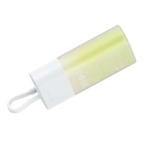 Powerbank Popsicle 5200mAh 20W z kablem Lightning 60W/20V/3A/30cm - biało-zielony Powerbank Popsicle 5200mAh 20W z kablem Lightning 60W/20V/3A/30cm - biało-zielony