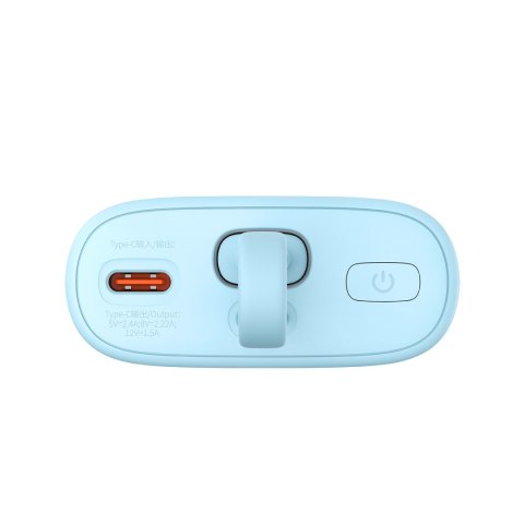 Powerbank Popsicle 5200mAh 20W z kablem Lightning 60W/20V/3A/30cm - niebiesko-pomarańczowy Powerbank Popsicle 5200mAh 20W z kablem Lightning 60W/20V/3A/30cm - niebiesko-pomarańczowy