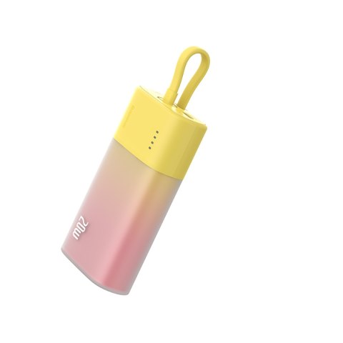 Powerbank Popsicle 5200mAh 20W z kablem Lightning 60W/20V/3A/30cm - zółto-różowy Powerbank Popsicle 5200mAh 20W z kablem Lightning 60W/20V/3A/30cm - zółto-różowy