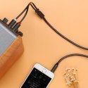 Kabel przewód audio 3.5mm minijack (męski) - 2RCA (męski) 5m - szary