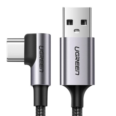 Kabel przewód kątowy USB-A - USB-C 3A 3m - szary Kabel przewód kątowy USB-A - USB-C 3A 3m - szary