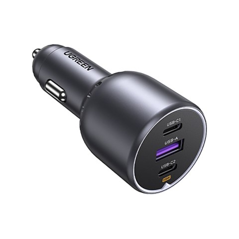 Ładowarka samochodowa 130W 2x USB-C 1x USB-A - szara Ładowarka samochodowa 130W 2x USB-C 1x USB-A - szara