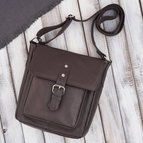 Listonoszka męska na ramię vintage retro ze skóry naturalnej brązowa Paolo Peruzzi E-32-BR Listonoszka męska na ramię vintage retro ze skóry naturalnej brązowa Paolo Peruzzi E-32-BR