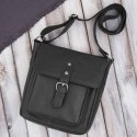 Listonoszka męska na ramię vintage retro ze skóry naturalnej czarna Paolo Peruzzi E-32-BL