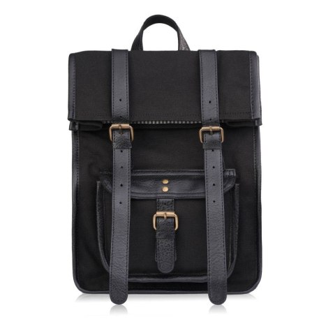 Plecaczek damski retro vintage miejski bawełniany canvas skóra syntetyczna Paolo Peruzzi E-33-BL Plecaczek damski retro vintage miejski bawełniany canvas skóra syntetyczna Paolo Peruzzi E-33-BL