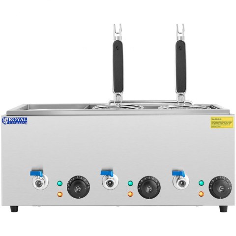 Makaroniarka warnik do gotowania makaronu z kranikami 4 kosze + GN 1/3 3 x 6,5 l 3000 W Makaroniarka warnik do gotowania makaronu z kranikami 4 kosze + GN 1/3 3 x 6,5 l 3000 W