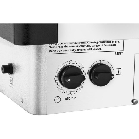 Piec do sauny elektryczny z wbudowanym sterowaniem 8-12 m3 do 110C 400 V 8 kW srebrno-czarny Piec do sauny elektryczny z wbudowanym sterowaniem 8-12 m3 do 110C 400 V 8 kW srebrno-czarny