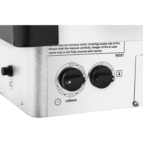 Piec do sauny elektryczny z wbudowanym sterowaniem 9-13 m3 do 110C 400 V 9 kW srebrno-czarny Piec do sauny elektryczny z wbudowanym sterowaniem 9-13 m3 do 110C 400 V 9 kW srebrno-czarny