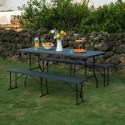 NC3404 SKŁADANA ŁAWKA OGRODOWA 183 CM ANTRACYT NILS CAMP
