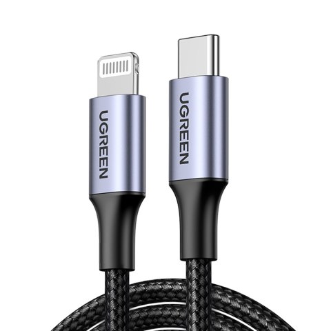 Kabel przewód do iPhone Lightning - USB-C 2.0 MFi 1m - szary Kabel przewód do iPhone Lightning - USB-C 2.0 MFi 1m - szary