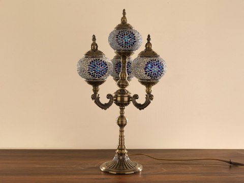 Lampa stołowa - trzy klosze, wielokolorowe Lampa stołowa - trzy klosze, wielokolorowe