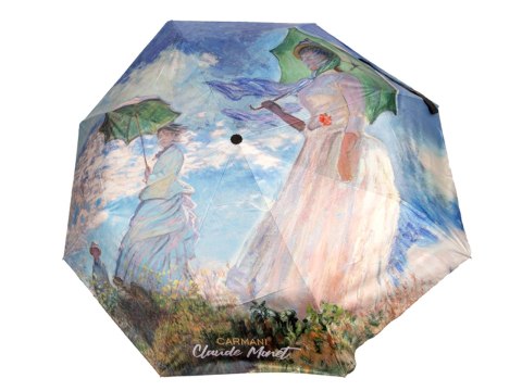 Parasol automat, składany - C. Monet, Kobieta z Parasolem (dekoracja na wierzchu) (CARMANI) Parasol automat, składany - C. Monet, Kobieta z Parasolem (dekoracja na wierzchu) (CARMANI)