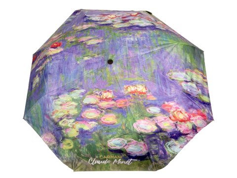 Parasol automat, składany - C. Monet, Lilie wodne (dekoracja na wierzchu) (CARMANI) Parasol automat, składany - C. Monet, Lilie wodne (dekoracja na wierzchu) (CARMANI)