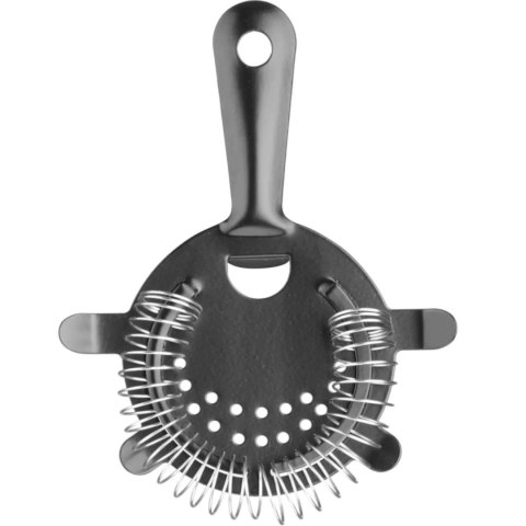Zestaw barmański w tubie shaker jigger sitko muddler łyżka - czarny Zestaw barmański w tubie shaker jigger sitko muddler łyżka - czarny